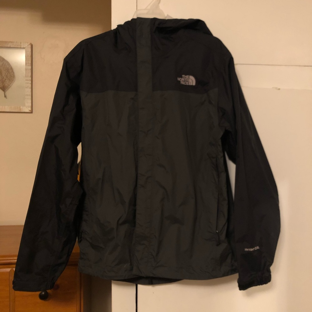 North Face Venture Black/Dark Grey Rain Jacket